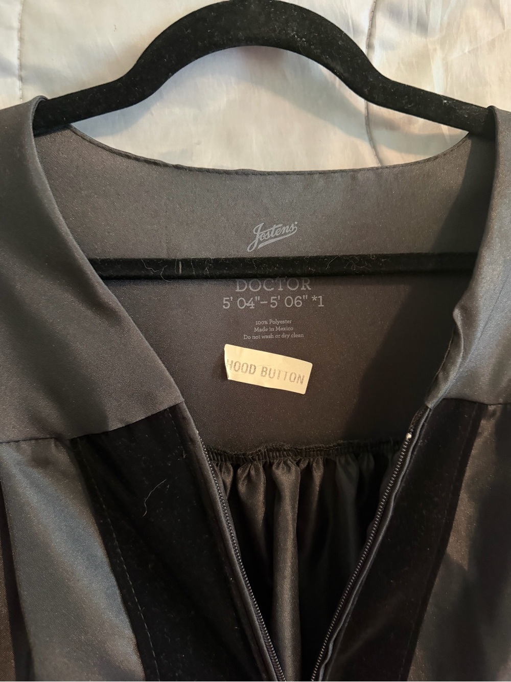 Jostens Black Doctoral Graduation Robe 5’04-5’06